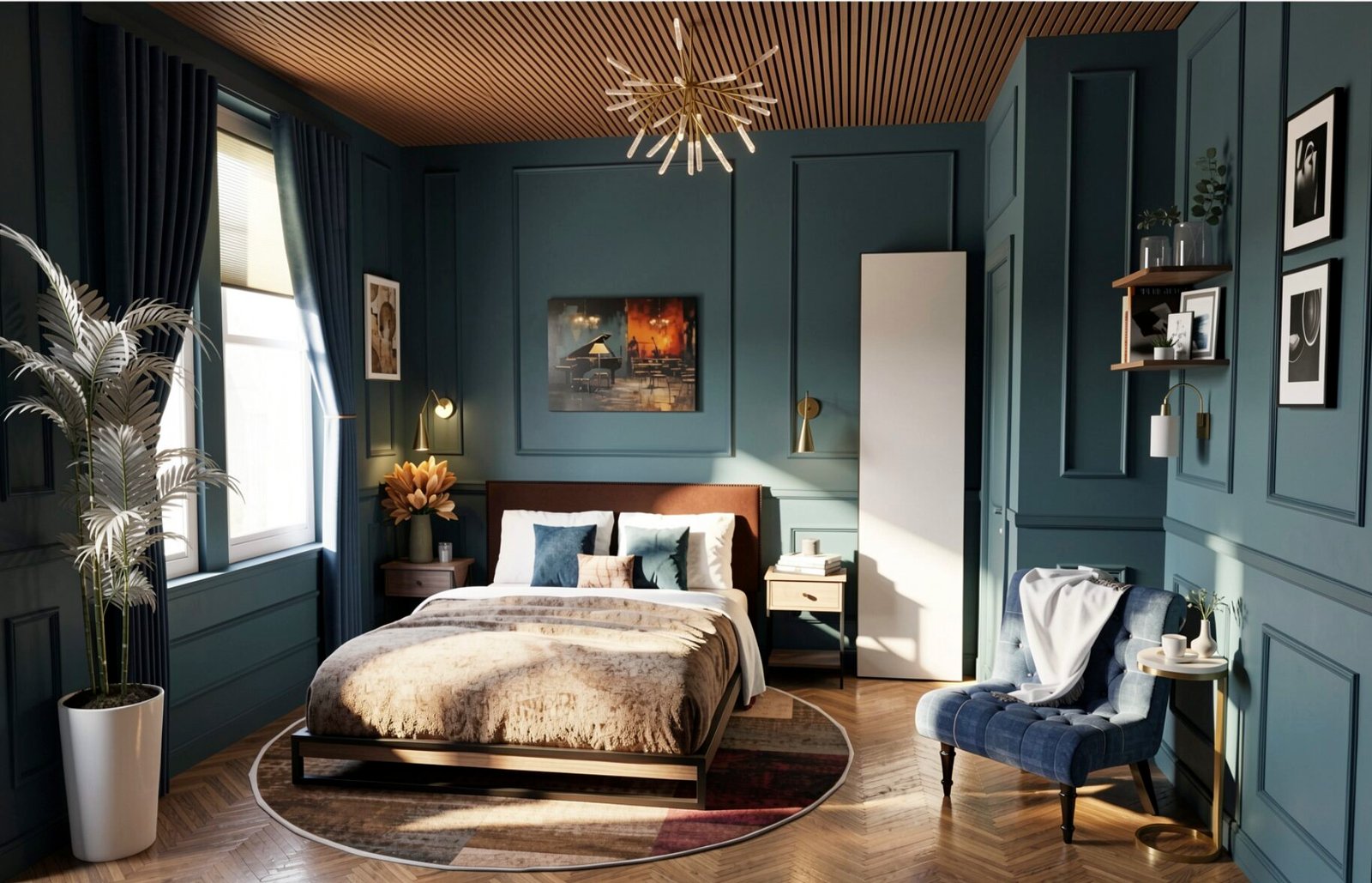 Brooklyn Interior Designer residential bedroom design by Ryan Love Designs